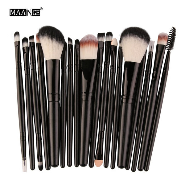 MAANGE 6/15/18Pcs Makeup Brushes Tool Set Cosmetic Powder Eye Shadow Foundation Blush Blending Beauty Make Up Brush Maquiagem