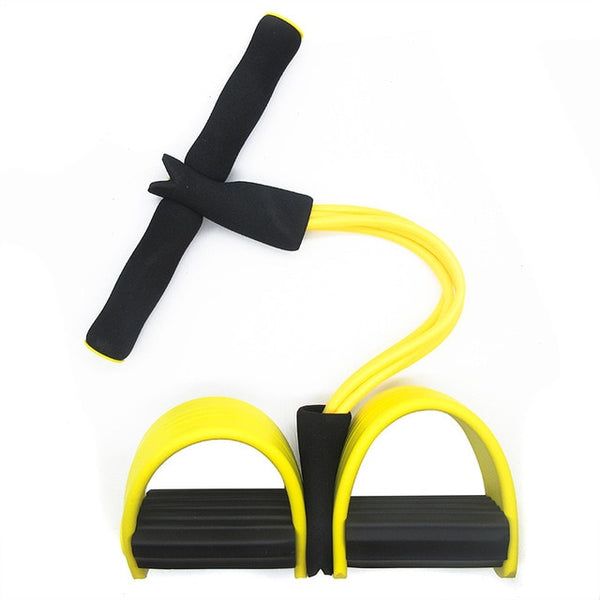 4 Tubes Resistance Bands Fitness Elastic Sit Up Pull Rope Exerciser Rower Belly Elastic Bands Home Gym Sports Training Equipment